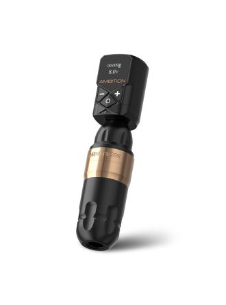 Ambition Shura Rotary Tattoo Machine with Kuark Wireless Tattoo Battery Kit