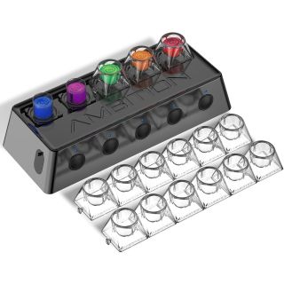 Ambition A1 Tattoo Ink Mixer with 12 Color Cups, 200 Mixing Sticks 5 Independent switches 2400 mAh Power Supply