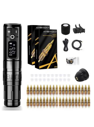 Tattoo Kit | Ambition Storm Wand Wireless Tattoo Machine kit