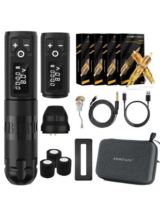 Tattoo Kit | Ambition Soldier Wireless Tattoo Machine Kit